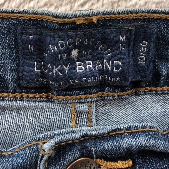 Lucky Brand Womens Jeans Size 10/30 Sweet Crop Straight Leg Classic Blue Denim - Picture 3 of 15